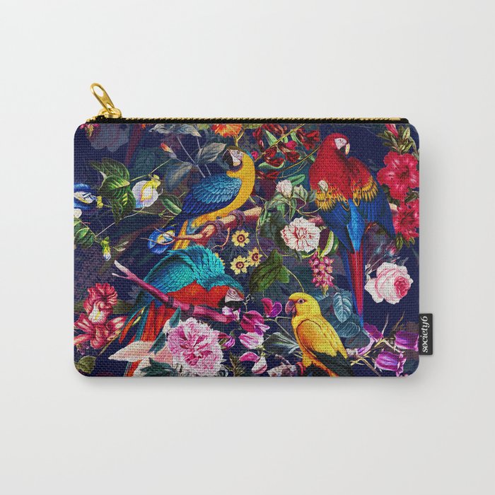 Floral and Birds XLV Carry All Pouch Gallery Image 1