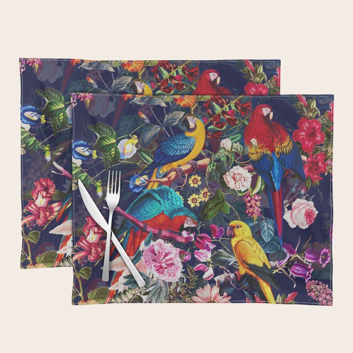 Floral and Birds XLV Placemat Gallery Image 1