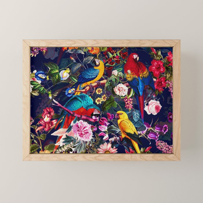 Floral and Birds XLV Mini Art Print Gallery Image 1