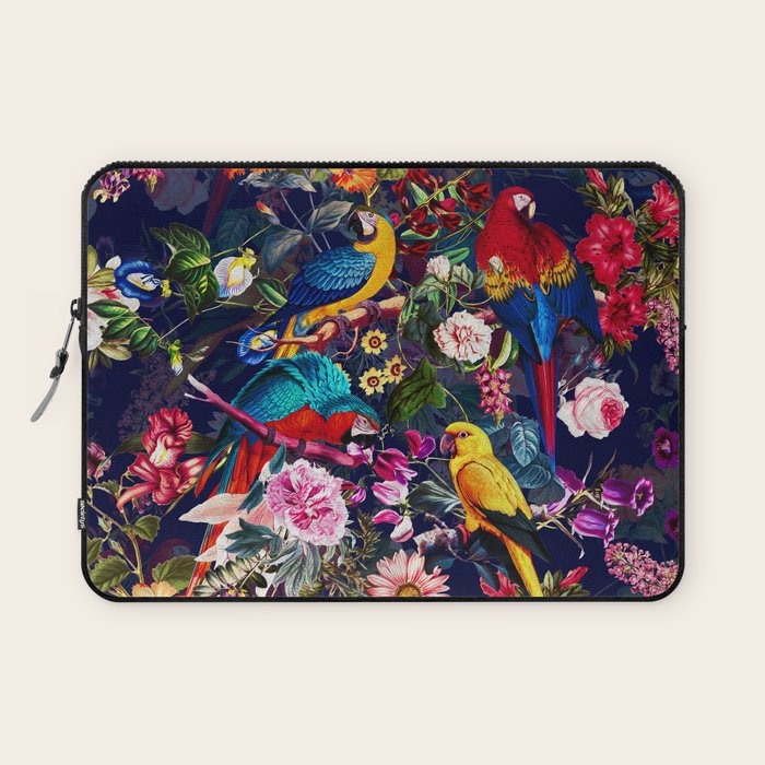 Floral and Birds XLV Laptop Sleeve Gallery Image 1