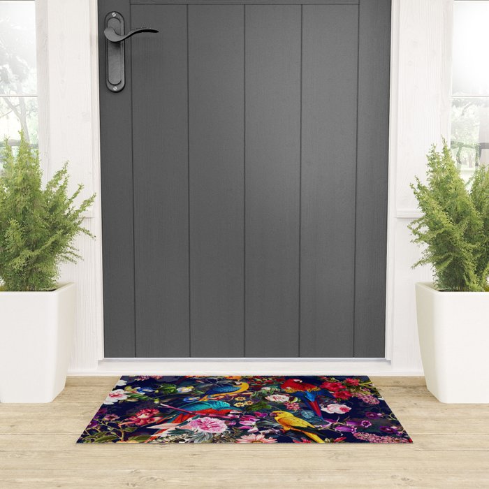 Floral and Birds XLV Welcome Mat Gallery Image 3