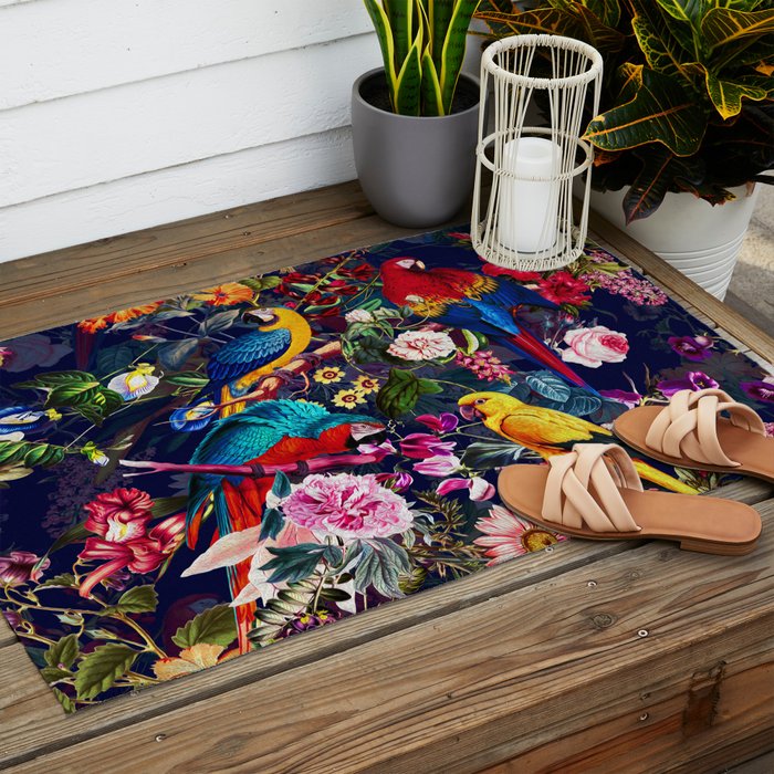 Floral and Birds XLV Outdoor Rug Gallery Image 2