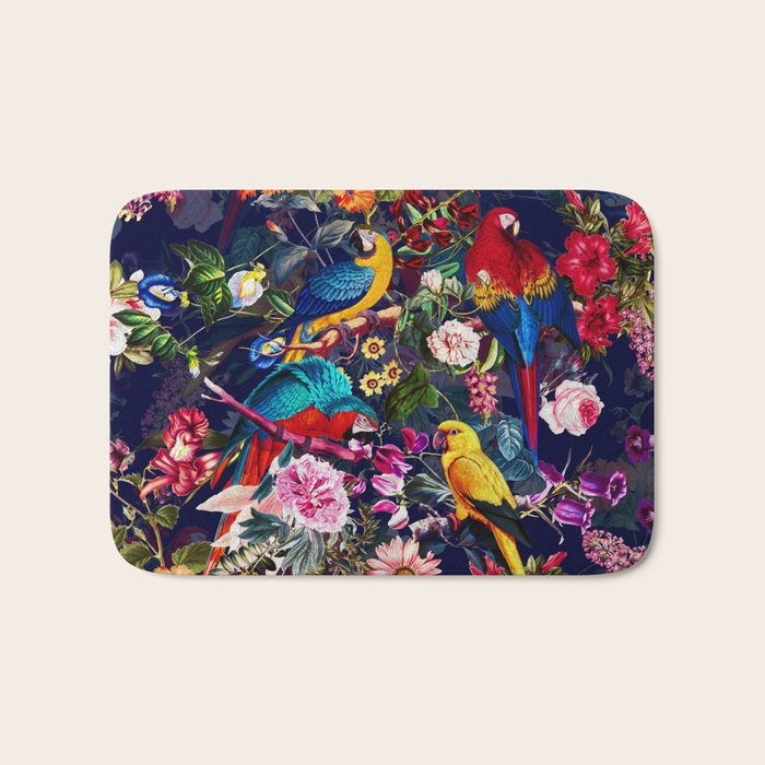 Floral and Birds XLV Bath Mat Gallery Image 1