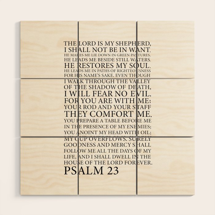Psalm 23 The Lord Wood Wall Art Gallery Image 1