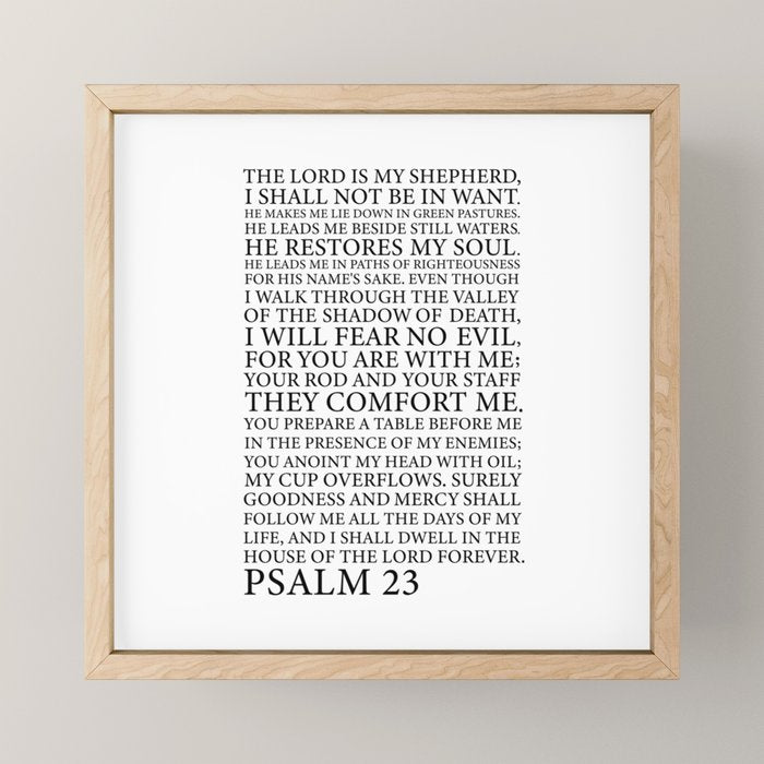 Psalm 23 The Lord Mini Art Print Gallery Image 1