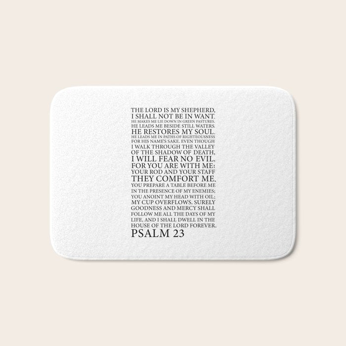 Psalm 23 The Lord Bath Mat Gallery Image 1