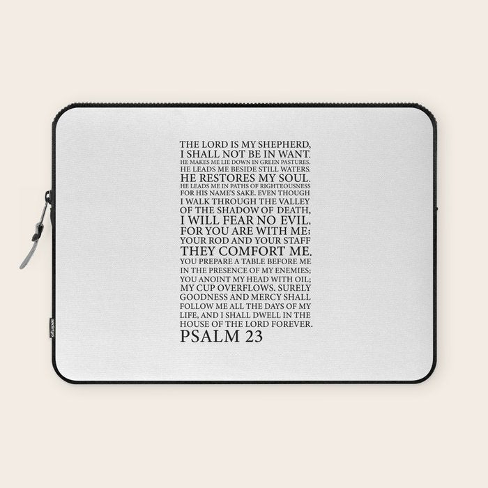 Psalm 23 The Lord Laptop Sleeve Gallery Image 1
