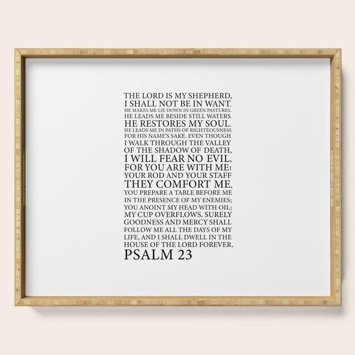 Psalm 23 The Lord Serving Tray Gallery Image 1