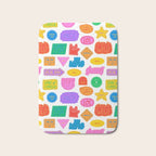 Fun retro sticker quote cartoon pattern Bath Mat Gallery Image 1
