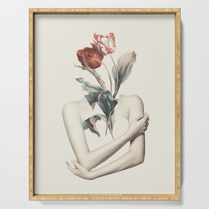 Inner beauty-collage Serving Tray Gallery Image 1