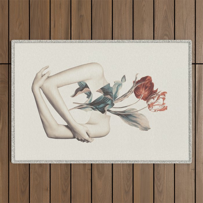 Inner beauty-collage Outdoor Rug Gallery Image 1