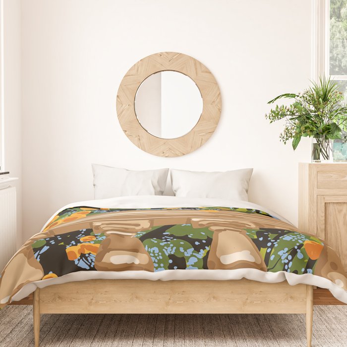 No matter what happens in the outside world, as long as you have faith in yourself, no darkness can touch you #painting Duvet Cover Gallery Image 3