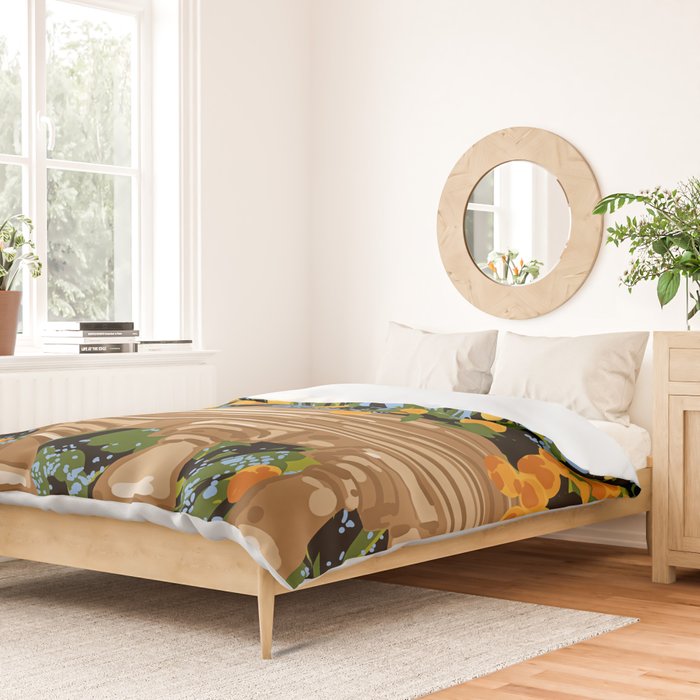 No matter what happens in the outside world, as long as you have faith in yourself, no darkness can touch you #painting Duvet Cover Gallery Image 2