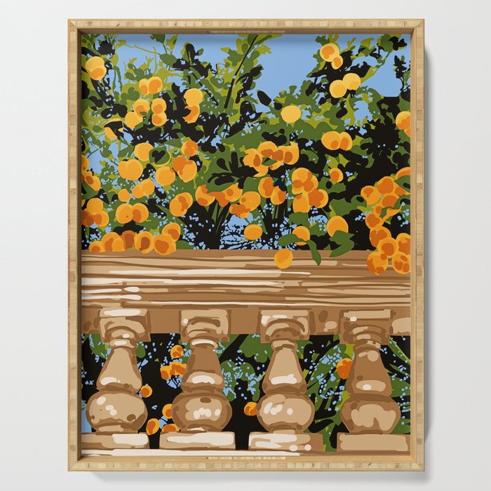 No matter what happens in the outside world, as long as you have faith in yourself, no darkness can touch you #painting Serving Tray Gallery Image 1