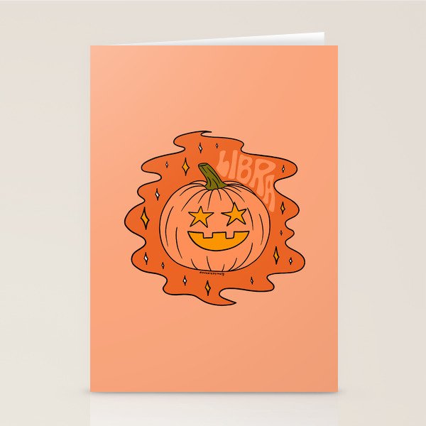 Libra Jack O Lantern Stationery Card Gallery Image 2