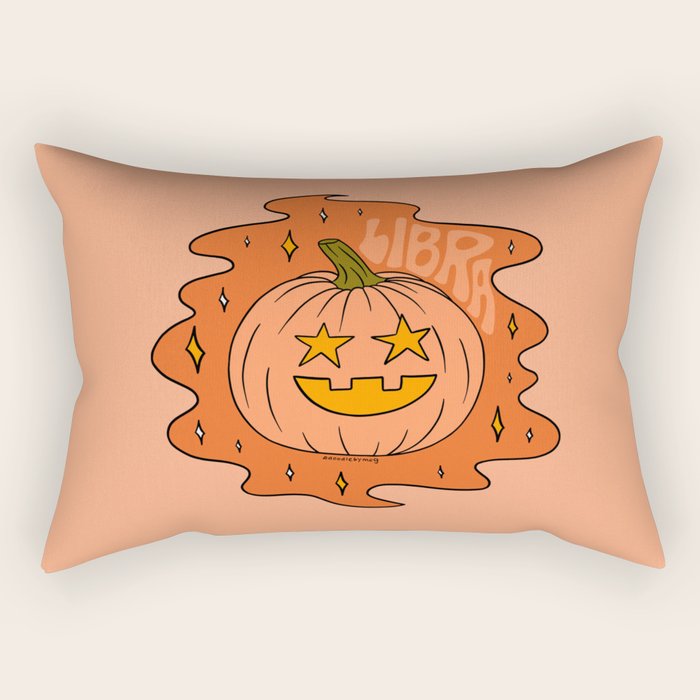 Libra Jack O Lantern Rectangular Pillow Gallery Image 1
