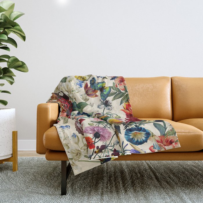 Flower Garden Serenade Throw Blanket Gallery Image 1