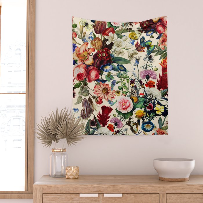 Flower Garden Serenade Wall Tapestry Gallery Image 2