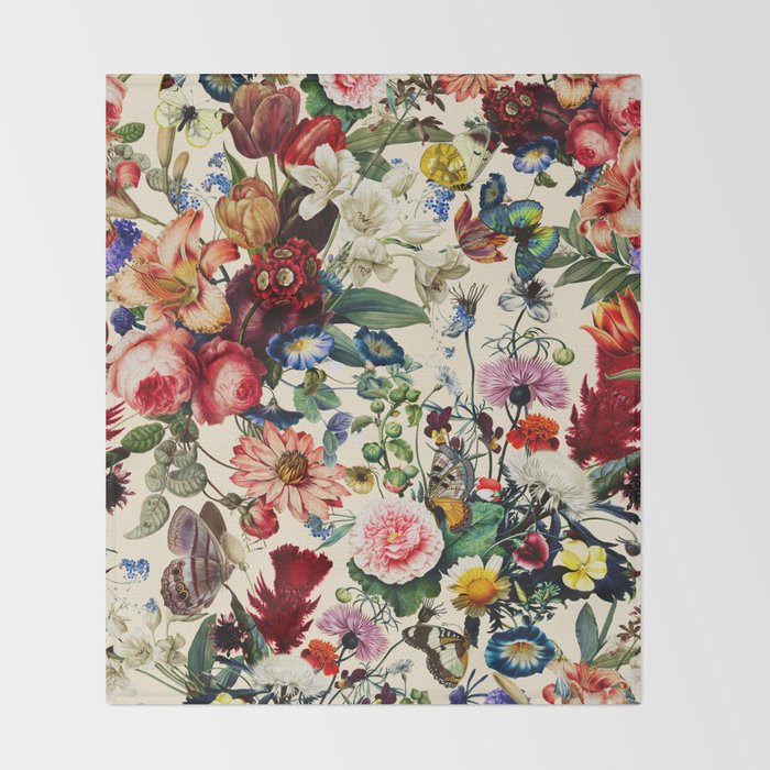 Flower Garden Serenade Throw Blanket Gallery Image 2