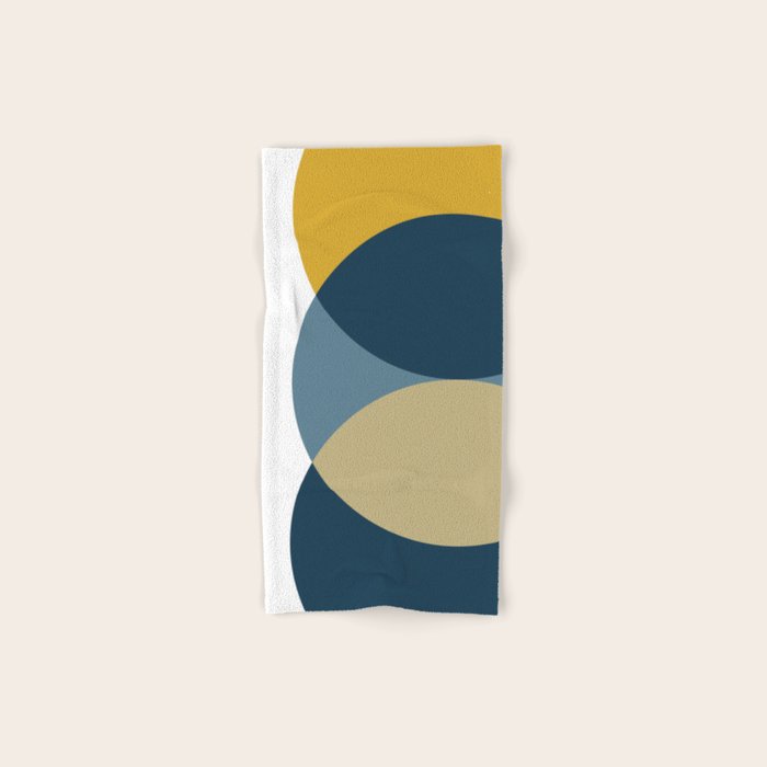 Rise of the Sun - Yellow, Blue, Geometric Art Towels Gallery Image 1