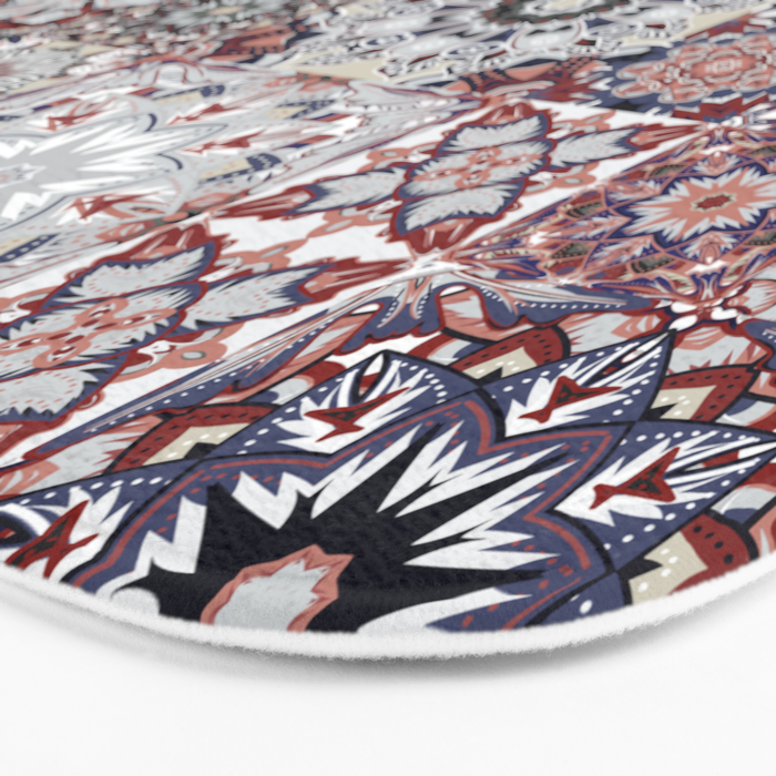 Mediterranean Decorative Tile Print XVIII Bath Mat Gallery Image 3