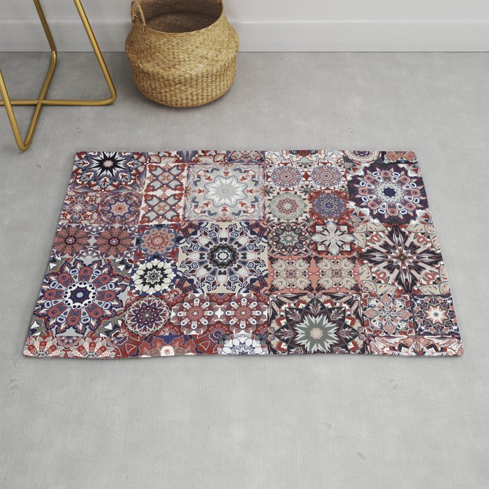 Mediterranean Decorative Tile Print XVIII Rug Gallery Image 1