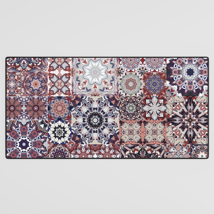 Mediterranean Decorative Tile Print XVIII Desk Mat Gallery Image 3