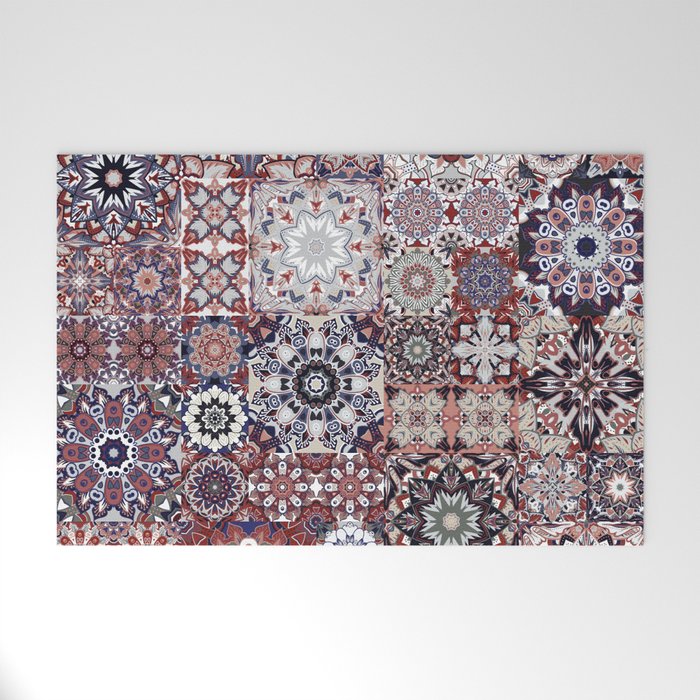 Mediterranean Decorative Tile Print XVIII Welcome Mat Gallery Image 1