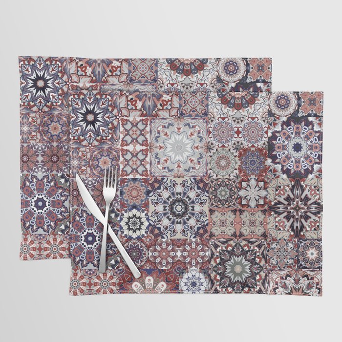 Mediterranean Decorative Tile Print XVIII Placemat Gallery Image 1