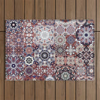 Mediterranean Decorative Tile Print XVIII Outdoor Rug Gallery Image 1