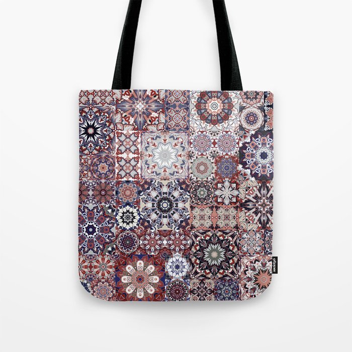 Mediterranean Decorative Tile Print XVIII Tote Bag Gallery Image 1