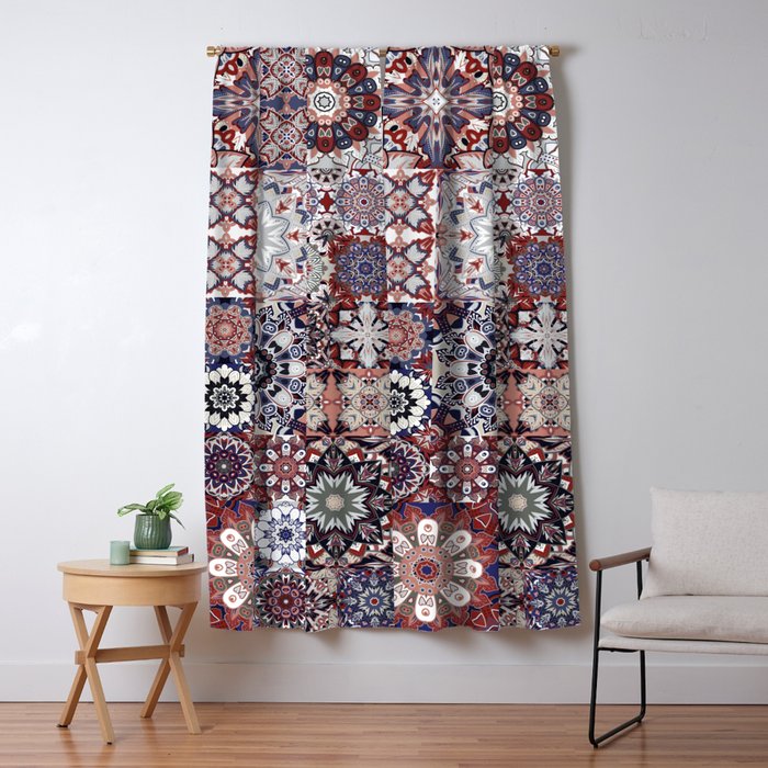 Mediterranean Decorative Tile Print XVIII Window Curtain Gallery Image 5