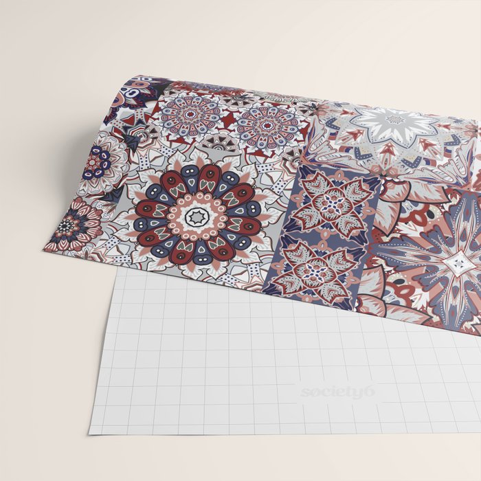 Mediterranean Decorative Tile Print XVIII Wrapping Paper Gallery Image 2