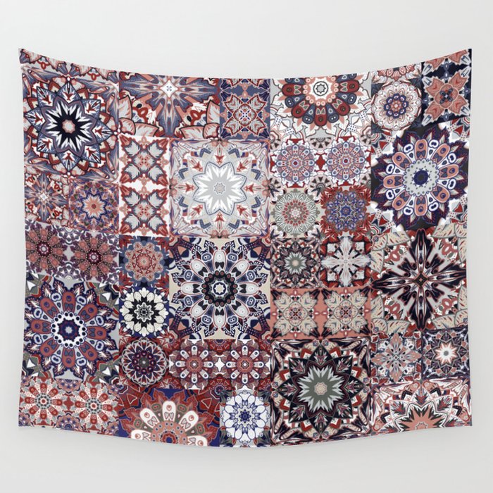 Mediterranean Decorative Tile Print XVIII Wall Tapestry Gallery Image 4