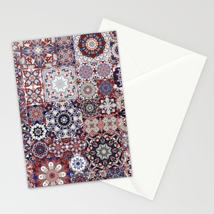 Mediterranean Decorative Tile Print XVIII Stationery Card Gallery Image 2