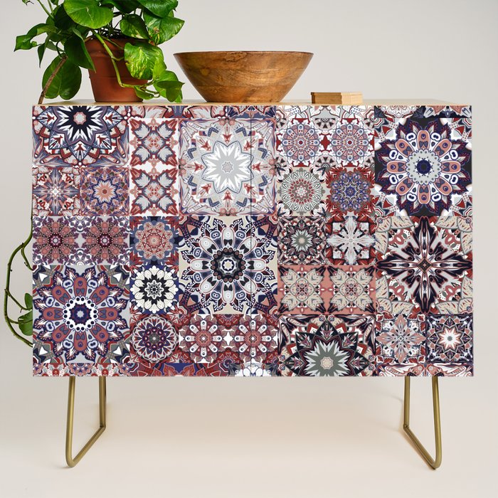 Mediterranean Decorative Tile Print XVIII Credenza Gallery Image 1