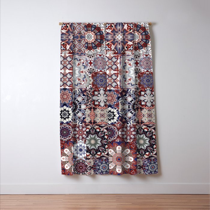 Mediterranean Decorative Tile Print XVIII Window Curtain Gallery Image 3