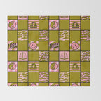Libra Checkered Print Throw Blanket Gallery Image 2