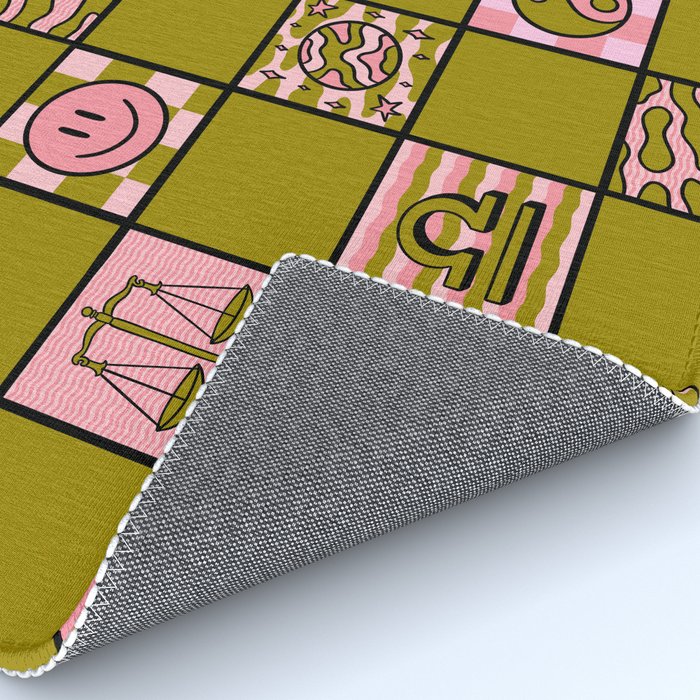 Libra Checkered Print Rug Gallery Image 4