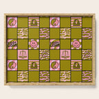 Libra Checkered Print Serving Tray Gallery Image 1