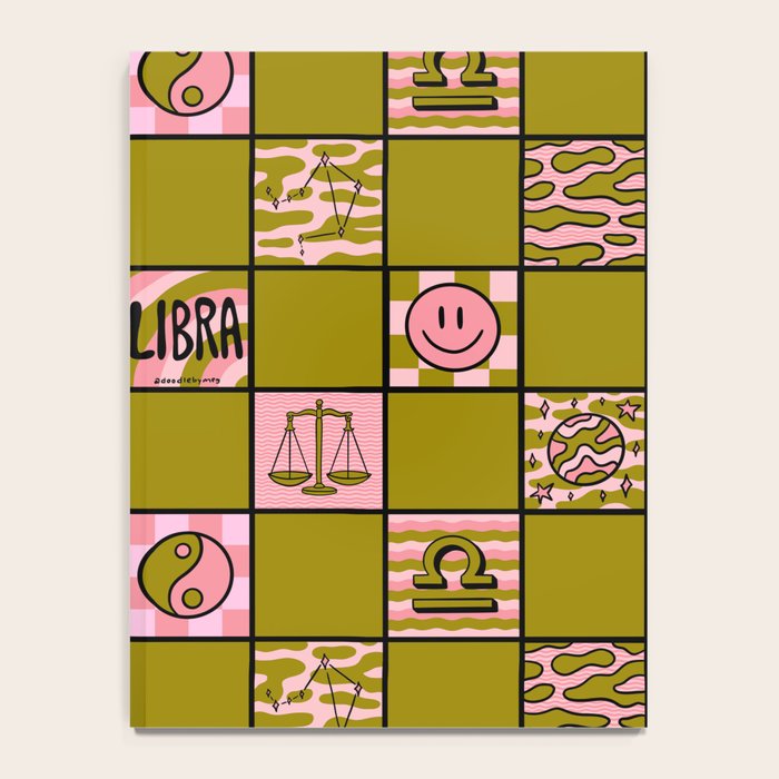 Libra Checkered Print Notebook Gallery Image 4