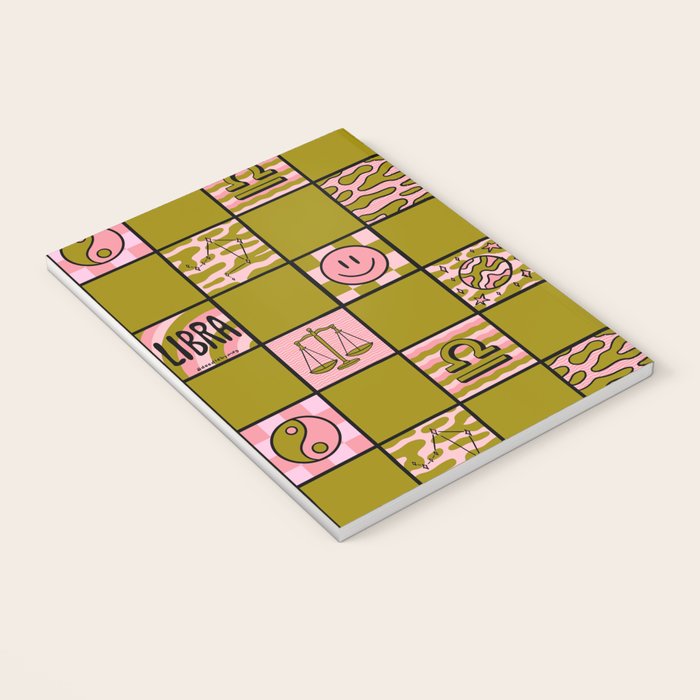 Libra Checkered Print Notebook Gallery Image 3