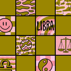 Libra Checkered Print Coffee Mug Gallery Image 2