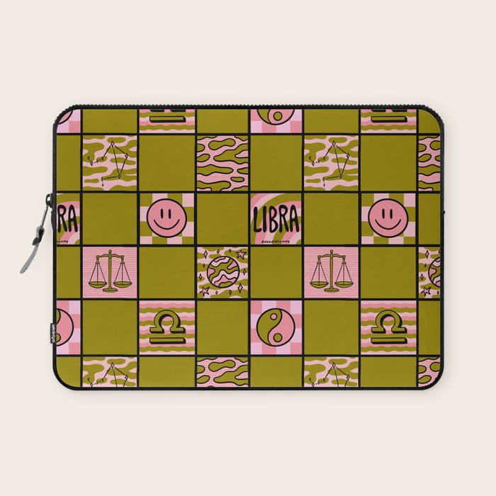 Libra Checkered Print Laptop Sleeve Gallery Image 1