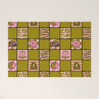 Libra Checkered Print Welcome Mat Gallery Image 1