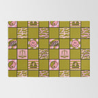 Libra Checkered Print Rug Gallery Image 2
