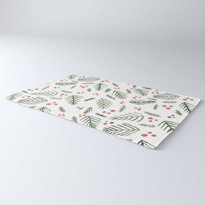Christmas tree branches and berries - vintage Rug Gallery Image 3