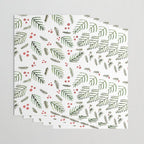 Christmas tree branches and berries - vintage Wrapping Paper Gallery Image 3