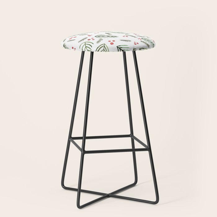Christmas tree branches and berries - vintage Stool Gallery Image 1