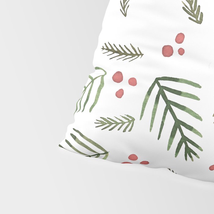 Christmas tree branches and berries - vintage Pillow Sham Gallery Image 4